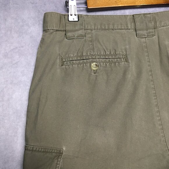 Columbia Mens Cargo Shorts size 34‎ Green Pleated Cotton Trail Summer - Picture 11 of 13